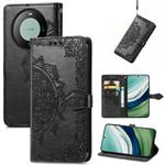 For Huawei Mate 60 Mandala Flower Embossed Leather Phone Case(Black)