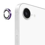 For iPhone 16e ENKAY AR Anti-reflection Individual Diamond Ring Camera Lens Glass Full Film(Deep Purple)
