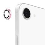 For iPhone 16e ENKAY AR Anti-reflection Individual Diamond Ring Camera Lens Glass Full Film(Pink)