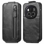 For Honor Magic6 Pro Zipper Wallet Vertical Flip Leather Phone Case(Black)