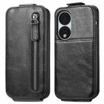 For Honor X7b Zipper Wallet Vertical Flip Leather Phone Case(Black)