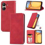 For Xiaomi Redmi 13C Retro Skin Feel Magnetic Flip Leather Phone Case(Red)