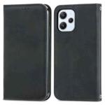 For Xiaomi Redmi 12 4G Retro Skin Feel Magnetic Flip Leather Phone Case(Black)