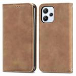 For Xiaomi Redmi 12 4G Retro Skin Feel Magnetic Flip Leather Phone Case(Brown)