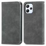 For Xiaomi Redmi 12 4G Retro Skin Feel Magnetic Flip Leather Phone Case(Grey)