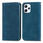 For Xiaomi Redmi 12 4G Retro Skin Feel Magnetic Flip Leather Phone Case(Blue)