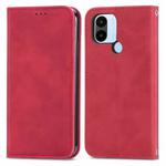 For Xiaomi Redmi A1+ Retro Skin Feel Magnetic Flip Leather Phone Case(Red)