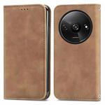 For Xiaomi Redmi A3 4G Retro Skin Feel Magnetic Flip Leather Phone Case(Brown)