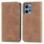 For Xiaomi Redmi Note 12 4G Retro Skin Feel Magnetic Flip Leather Phone Case(Brown)