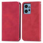 For Xiaomi Redmi Note 12 4G Retro Skin Feel Magnetic Flip Leather Phone Case(Red)