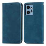For Xiaomi Redmi Note 12 4G Retro Skin Feel Magnetic Flip Leather Phone Case(Blue)