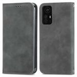 For Xiaomi Redmi Note 12S Retro Skin Feel Magnetic Flip Leather Phone Case(Grey)