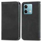 For Xiaomi Redmi Note 13 5G Retro Skin Feel Magnetic Flip Leather Phone Case(Black)