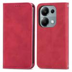 For Xiaomi Redmi Note 13 Pro 4G Retro Skin Feel Magnetic Flip Leather Phone Case(Red)