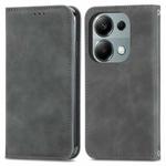 For Xiaomi Redmi Note 13 Pro 4G Retro Skin Feel Magnetic Flip Leather Phone Case(Grey)