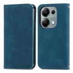For Xiaomi Redmi Note 13 Pro 4G Retro Skin Feel Magnetic Flip Leather Phone Case(Blue)