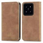 For Xiaomi  14 Pro Retro Skin Feel Magnetic Flip Leather Phone Case(Brown)