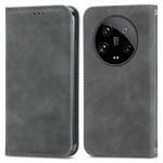 For Xiaomi  14 Ultra Retro Skin Feel Magnetic Flip Leather Phone Case(Grey)