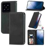 For Xiaomi 14 Retro Skin Feel Magnetic Flip Leather Phone Case(Black)