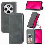 For Xiaomi Redmi 14C Retro Skin Feel Magnetic Flip Leather Phone Case(Grey)