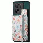For Xiaomi 12 Pro Retro Painted Zipper Wallet Back Phone Case(Green)