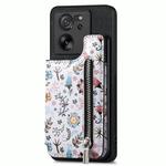 For Xiaomi 13 Retro Painted Zipper Wallet Back Phone Case(Black)