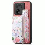 For Xiaomi 13 Pro 5G Retro Painted Zipper Wallet Back Phone Case(Pink)