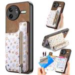 For Redmi K80 Pro / Poco F7 Ultra Retro Painted Zipper Wallet Back Phone Case(Brown)