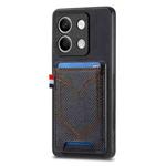 For Xiaomi Redmi Note 13 Denim Texture Leather Skin Phone Case with Card Slot(Black)