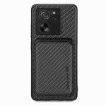 For Xiaomi 13T / 13T Pro Carbon Fiber Leather Card Magnetic Phone Case(Black)