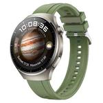 For Huawei Watch 4 Pro Tire Pattern Silver Buckle Silicone Watch Band(Green)