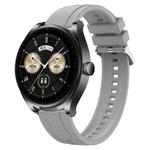 For Huawei Watch GT3 SE / Watch Buds Tire Pattern Silver Buckle Silicone Watch Band(Light Gray)