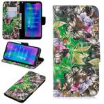3D Colored Drawing Pattern Horizontal Flip Leather Case for  Huawei Honor8C, with Holder & Card Slots & Wallet(Green Butterfly)