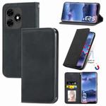 For Tecno Itel S23+ Retro Skin Feel Magnetic Flip Leather Phone Case(Black)