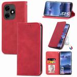 For Tecno Itel S23+ Retro Skin Feel Magnetic Flip Leather Phone Case(Red)