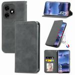 For Tecno Itel S23+ Retro Skin Feel Magnetic Flip Leather Phone Case(Grey)
