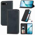For Google Pixel 9a Retro Skin Feel Magnetic Horizontal Flip Leather Phone Case(Black)