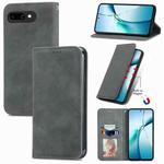 For Google Pixel 9a Retro Skin Feel Magnetic Horizontal Flip Leather Phone Case(Gray)