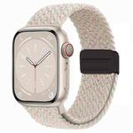 For Apple Watch Series 8 41mm Nylon Woven Magnetic Fold Buckle Watch Band(Starlight Color)