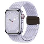 For Apple Watch Series 5 44mm Nylon Woven Magnetic Fold Buckle Watch Band(Misty Purple)