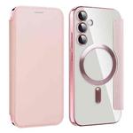 For Samsung Galaxy S23 FE 5G MagSafe Magnetic RFID Anti-theft Leather Phone Case(Pink)