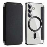 For Samsung Galaxy S25+ 5G Shield MagSafe RFID Anti-theft Leather Phone Case(Black)
