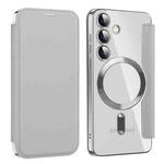 For Samsung Galaxy S25+ 5G Shield MagSafe RFID Anti-theft Leather Phone Case(Grey)
