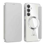 For Samsung Galaxy A16 5G Shield MagSafe RFID Anti-theft Leather Phone Case(Grey)