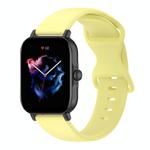 For Amazfit Active L Butterfly 8-shaped Buckle Silicone Watch Band(Yellow)