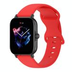 For Amazfit Active S Butterfly 8-shaped Buckle Silicone Watch Band(Red)