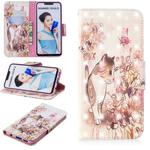 3D Colored Drawing Pattern Horizontal Flip Leather Case for  Huawei Nova 3i & P Smart Plus, with Holder & Card Slots & Wallet(Cat)