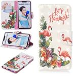 3D Colored Drawing Pattern Horizontal Flip Leather Case for  Huawei Nova 3i & P Smart Plus, with Holder & Card Slots & Wallet(English Flamingo)