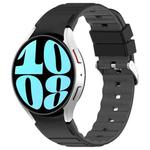 For Samsung Galaxy Watch 6 Classic Two Color Horizontal Silicone Watch Band(Black Grey)