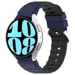For Samsung Galaxy Watch 5 Pro Two Color Horizontal Silicone Watch Band(Blue Black)